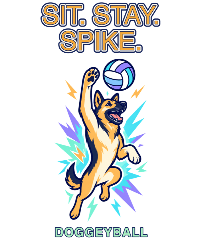 Sit. Stay. Spike. โ the print design